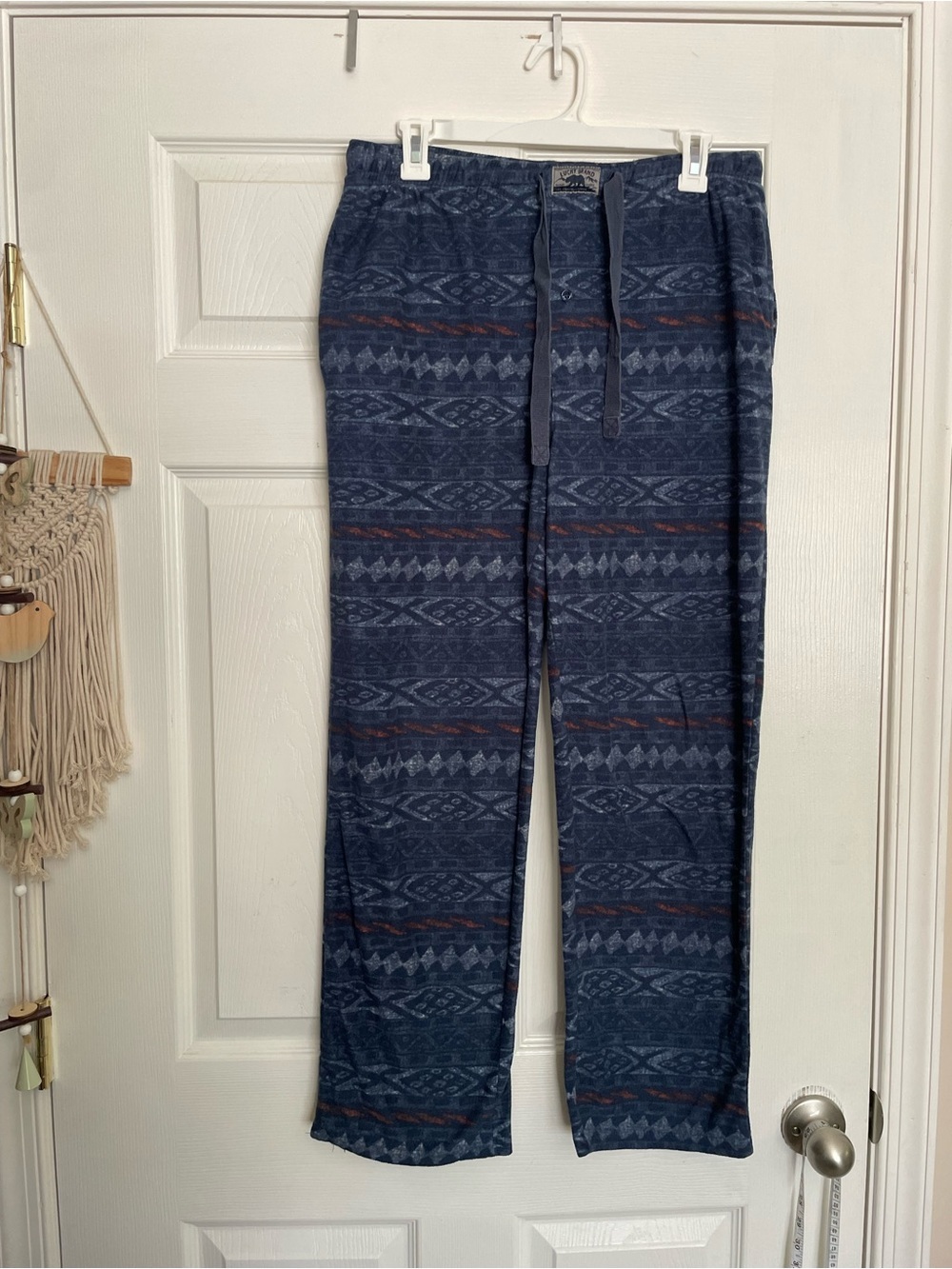 Lucky Brand Men's size Medium Navy Patterned Lounge Pajama Pants